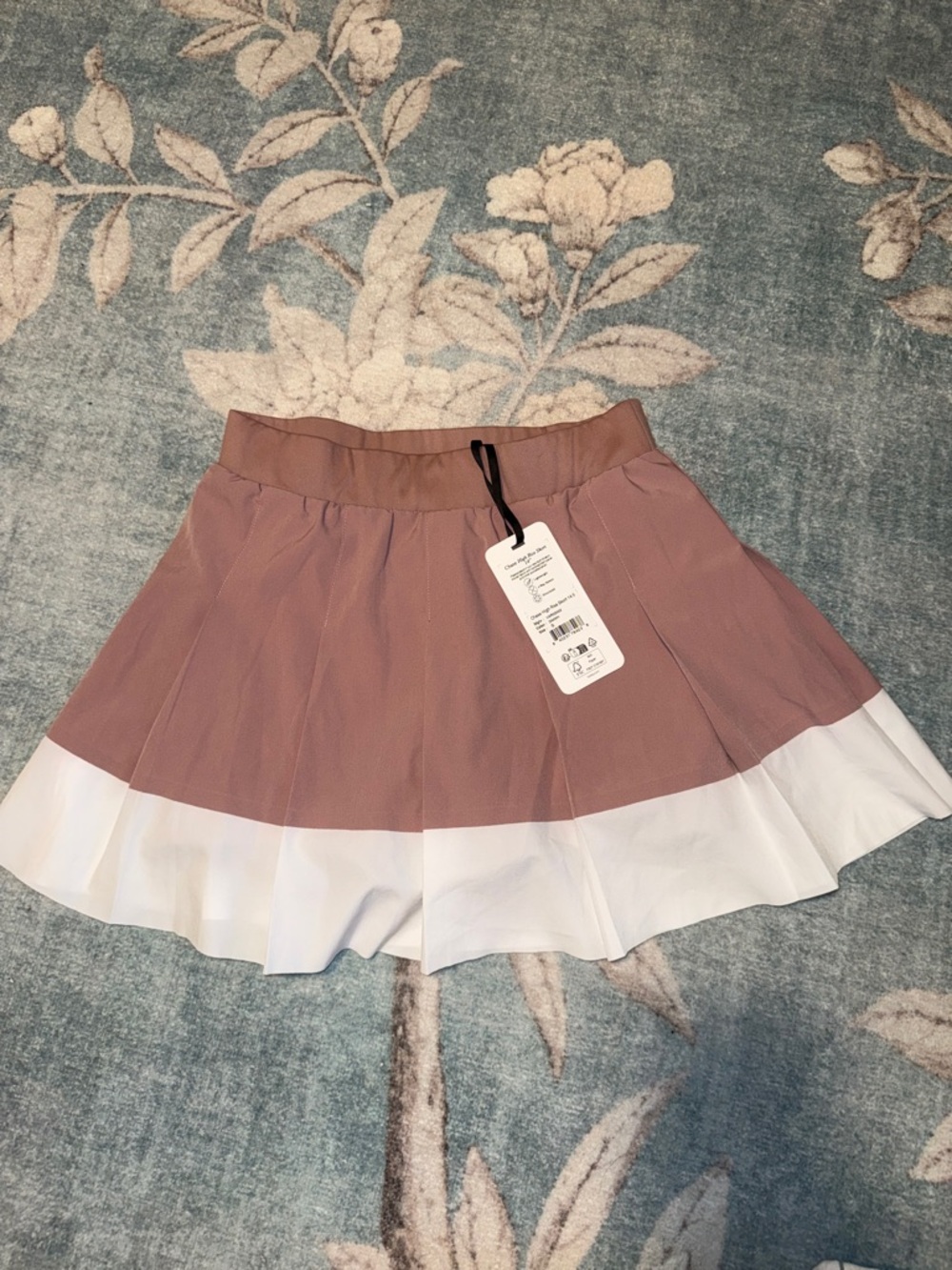 Varley Mauve and White Two-Tone Circle Skirt